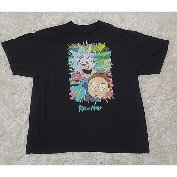 Rick and Morty  Jungle Warp Faces Mens T-Shirt Size XL - Picture 2 of 7